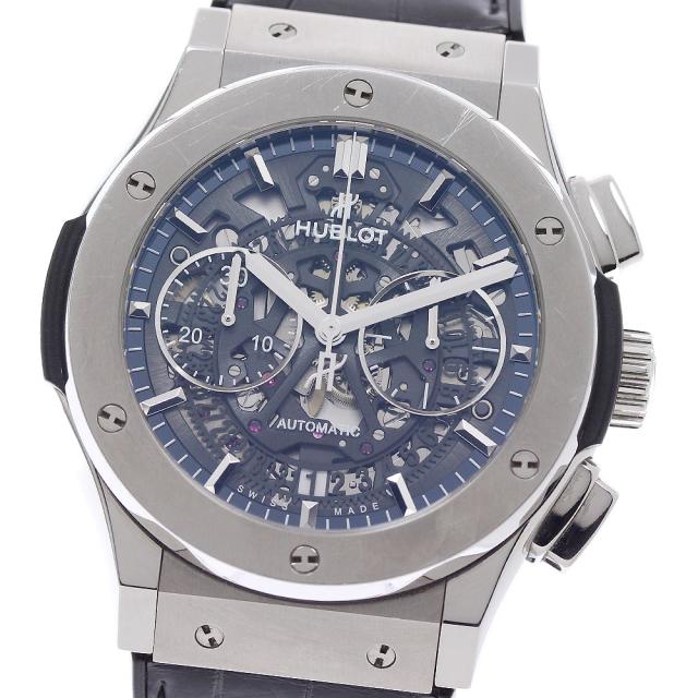 ウブロ HUBLOT 525.NX.0170.LR クラシック フュージョン アエロ デイト クロノグラフ チタニウム 自動巻き メンズ 保証書付き_959715