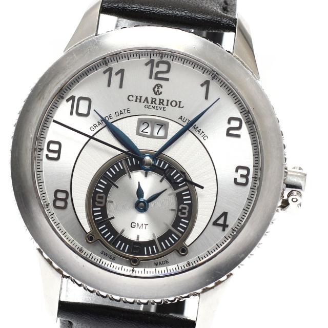 訳あり シャリオール CHARRIOL CO46GMT コロンブス GMT 自動巻き メンズ _956905