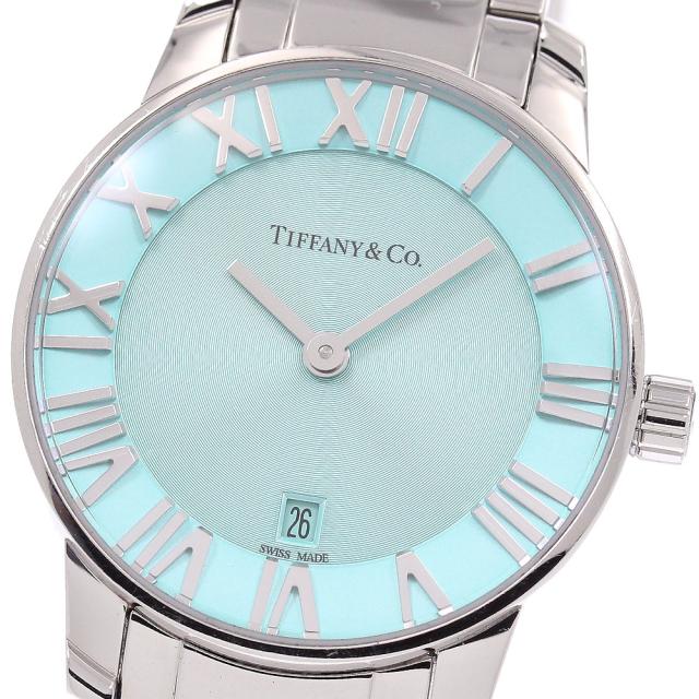 ティファニー TIFFANY&amp;Co. 63452807 アトラス 2ハンド デイト クォーツ レディース 良品 _958306