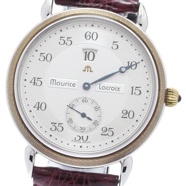 モーリスラクロア MAURICE LACROIX 28505-1601 マスターピース ジャンピングアワー 手巻き メンズ 良品 保証書付き_961388
