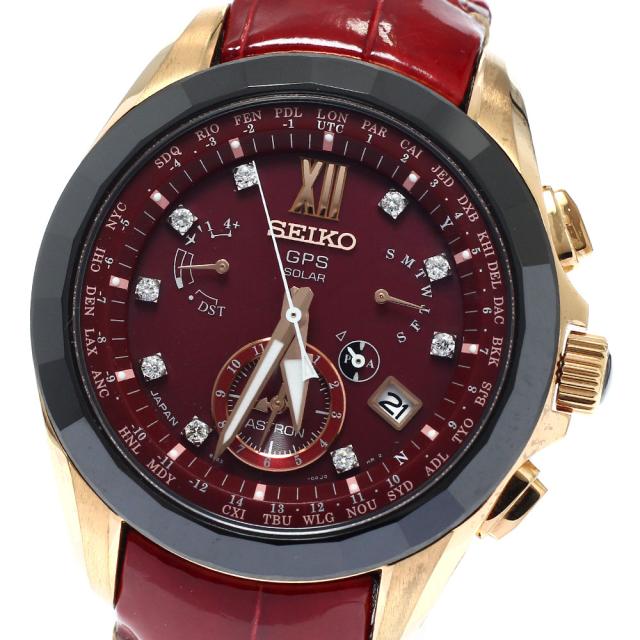 セイコー SEIKO SBXB080/8X53-0AM0-2 アストロン 9Pダイヤ GPS 500本限定 ソーラー電波 メンズ 良品 _961483