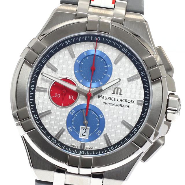 モーリスラクロア MAURICE LACROIX AI1018-TT031-130-2 アイコン マヒンドラ・レーシング クォーツ メンズ 美品 箱・保証書付き_961598