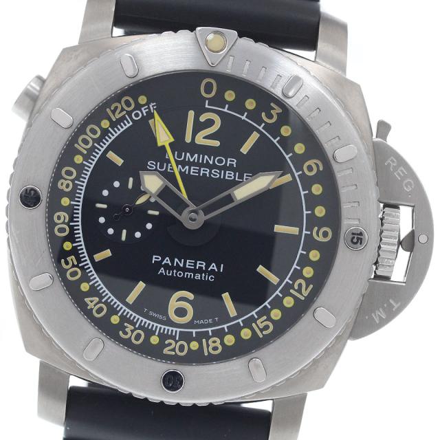 パネライ PANERAI PAM00193 ルミノール サブマーシブル デプスゲージ スモールセコンド 自動巻き メンズ 良品 保証書付き_962046