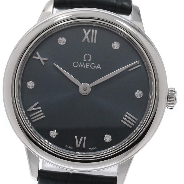オメガ OMEGA 434.13.28.60.60.001 デビル プレステージ 6Pダイヤ クォーツ レディース 極美品 箱・保証書付き_962798