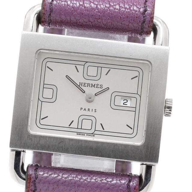 ベルト訳あり エルメス HERMES BA1.510 バレニア デイト クォーツ レディース _949764