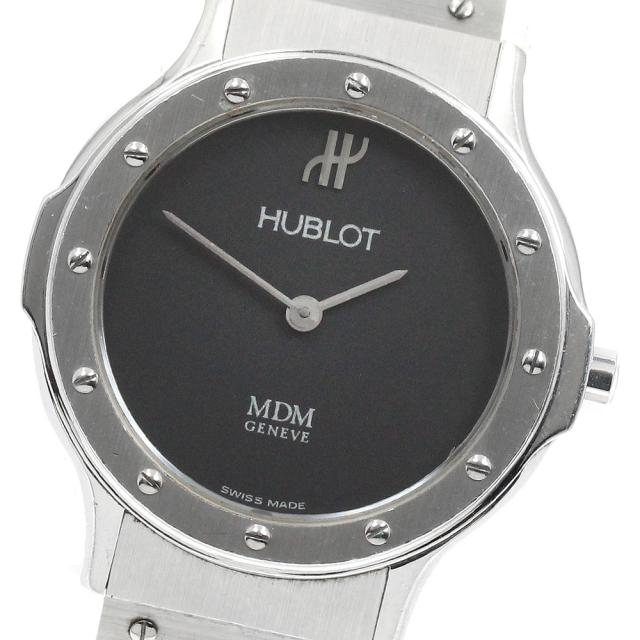 ベルト訳あり ウブロ HUBLOT 1280.100.1 MDM クラシック ミニ クォーツ レディース _962192