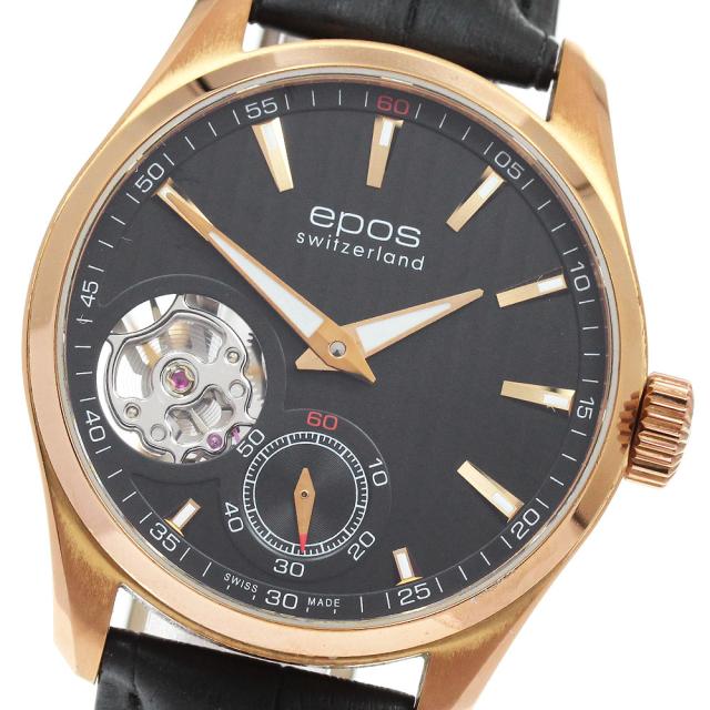エポス EPOS 3403OHRGPBK オープンハート スモールセコンド 手巻き メンズ _962717 エポス EPOS 3403OHRGPBK オープンハート スモールセコンド 手巻き