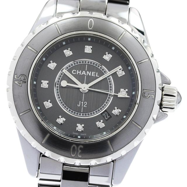 シャネル CHANEL H3241 J12 クロマティック 33ミリ 12Pダイヤ クォーツ レディース 良品 _958259