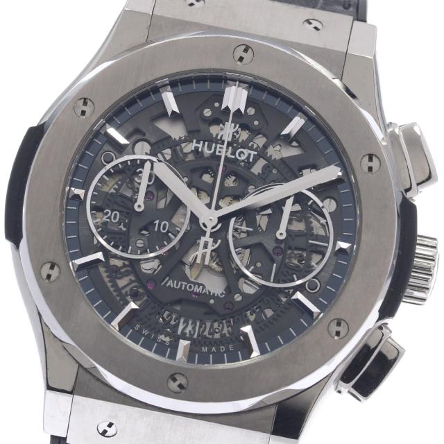 ウブロ HUBLOT 525.NX.0170.LR クラシック フュージョン アエロ デイト クロノグラフ チタニウム 自動巻き メンズ 保証書付き_960984