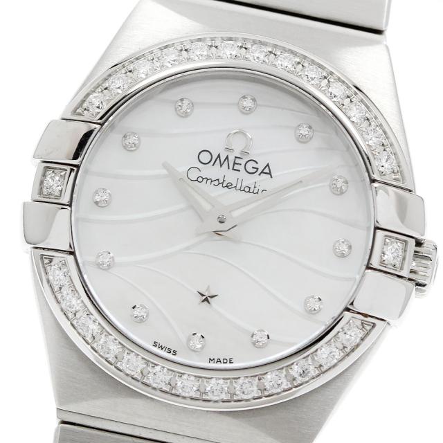 オメガ OMEGA 123.15.24.60.55.002 コンステレーション 12P ダイヤベゼル クォーツ レディース 良品 保証書付き_962109