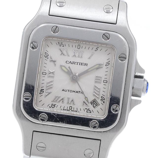 カルティエ CARTIER W20044D6 サントスガルベSM デイト 自動巻き レディース 保証書付き_958666