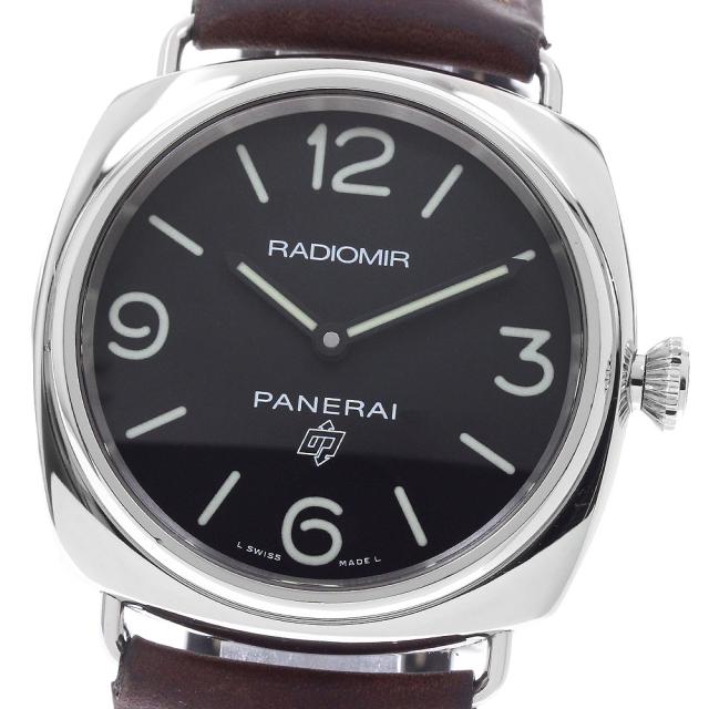 パネライ PANERAI PAM00753 ラジオミール ベース ロゴ 3デイス アッチャイオ 手巻き メンズ 箱・保証書付き_959991 246,510円