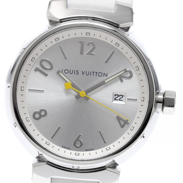 ベルト訳あり ルイ・ヴィトン LOUIS VUITTON Q111E タンブール デイト クォーツ メンズ _960340