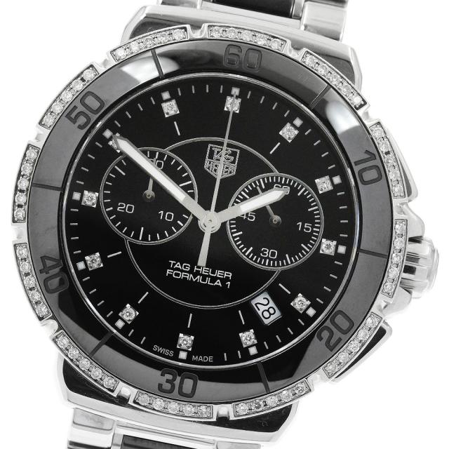 タグホイヤー TAG HEUER CAH1212 フォーミュラ1 レディダイヤモンド クロノグラフ クォーツ レディース 良品 _960565