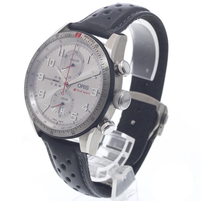 オリス ORIS 01 774 7661 7481-Set アウディスポーツ リミテッドエディション クロノグラフ 自動巻き メンズ 良品 箱・保証書付き_960587_2