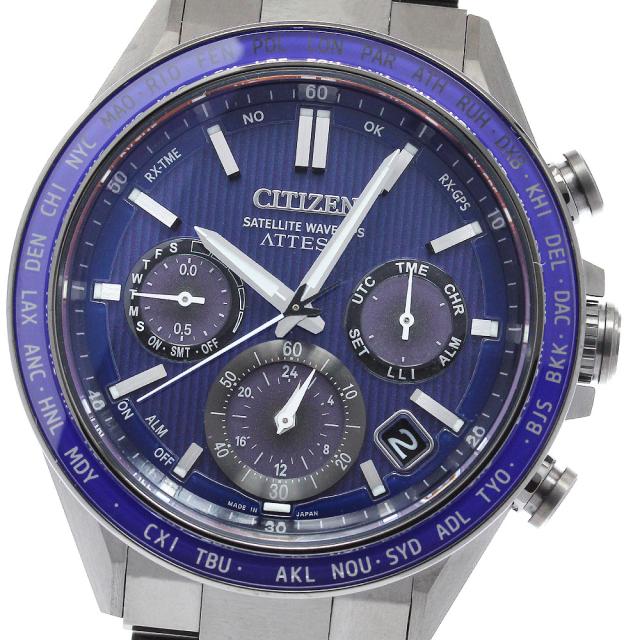 シチズン CITIZEN CC4059-64L/F950-0029S09 アテッサ ACT Line エコドライブ ソーラー電波 メンズ 極美品 箱・保証書付き_963071