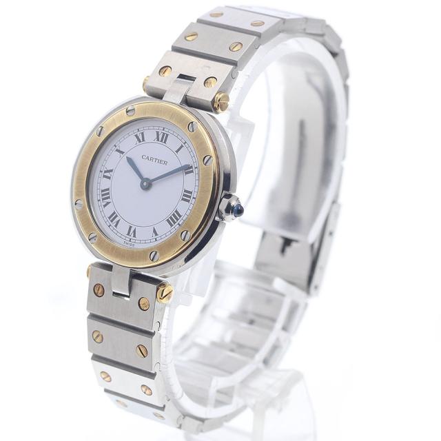カルティエ CARTIER サントスラウンドSM YGベゼル クォーツ レディース _954285_1