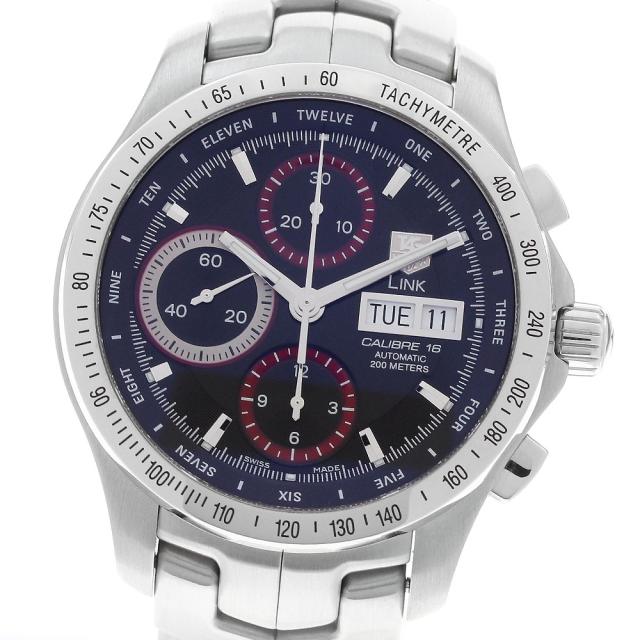 タグホイヤー TAG HEUER CJF211C リンク タイガーウッズモデル デイデイト クロノグラフ 自動巻き メンズ 美品 _964224