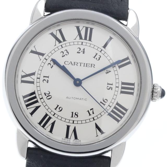 カルティエ CARTIER WSRN0021 ロンドソロ ドゥ カルティエ 36ｍｍ 自動巻き メンズ 保証書付き_960847