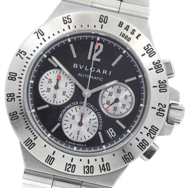 ブルガリ BVLGARI CH40STA ディアゴノ タキメトリック クロノグラフ デイト 自動巻き メンズ _962891