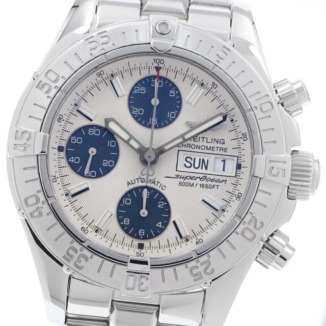 訳あり ブライトリング BREITLING A13340 スーパーオーシャン デイデイト クロノグラフ 自動巻き メンズ 箱・保証書付き_946702
