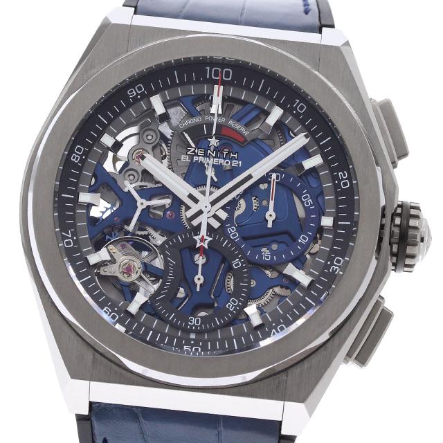 ゼニス ZENITH 95.9002.9004/78.R584 デファイ エル プリメロ21 チタニウム 自動巻き メンズ 美品 箱・保証書付き_964088