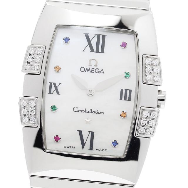 オメガ OMEGA 1586.79 コンステレーション クアドレラ ダイヤベゼル 8P クォーツ レディース 美品 _963291