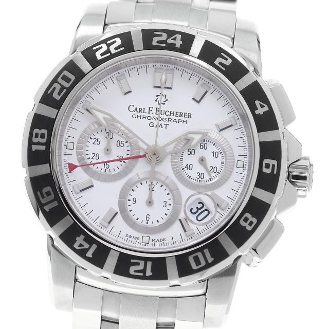 カール F.ブヘラ CARL F.BUCHERER 10618.13 パトラビ GMT クロノグラフ 自動巻き メンズ 美品 保証書付き_966047