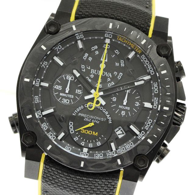 ブローバ BULOVA 98B312 プレシジョニスト クロノグラフ クォーツ メンズ 極美品 箱・保証書付き_959969