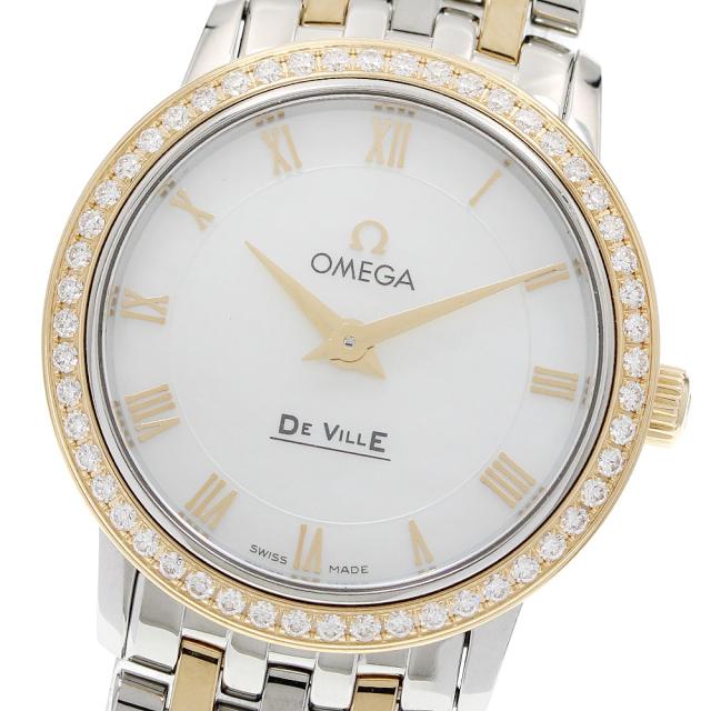 オメガ OMEGA 413.25.27.60.05.001 デビル プレステージ ダイヤベゼル クォーツ レディース 良品 _965515