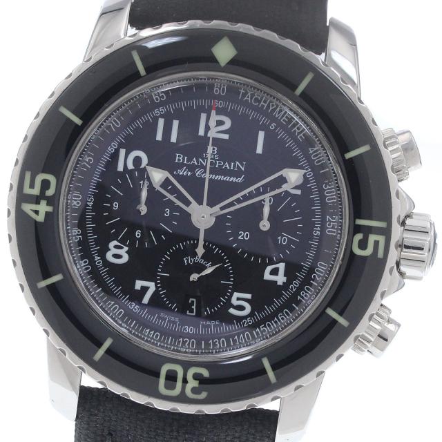 ブランパン Blancpain 5885F-1130-52 フィフティ ファゾムス フライバック クロノグラフ デイト 自動巻き メンズ 良品 保証書付き_965583