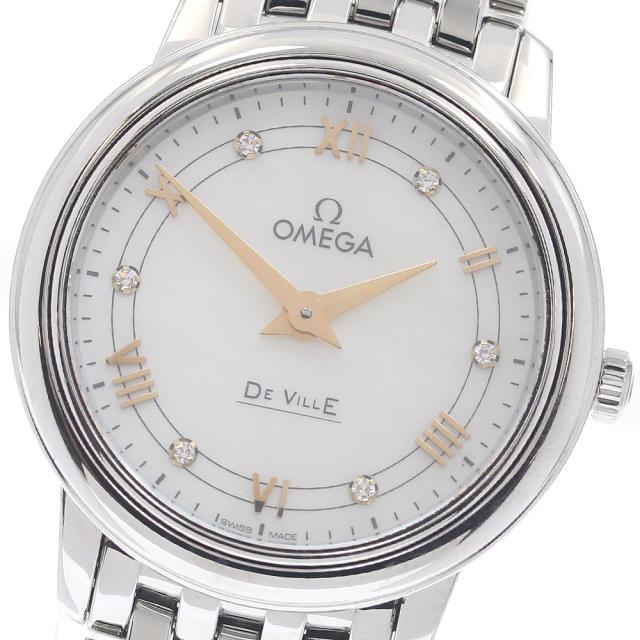 オメガ OMEGA 424.10.27.60.55.001 デビル プレステージ 6Pダイヤ クォーツ レディース 良品 _962084