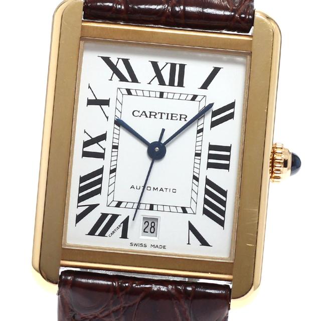 カルティエ CARTIER W5200026 タンク ソロ XL K18PG デイト 自動巻き メンズ _957768