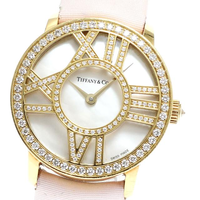 ティファニー TIFFANY&Co. Z1900.10.50E91A40B アトラス カクテルラウンド K18YG ダイヤベゼル クォーツ レディース 保証書付き_964320 583,000円