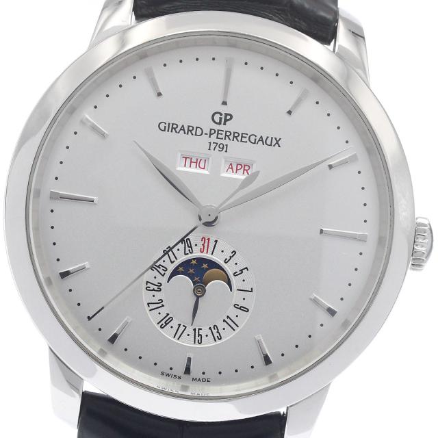 ジラール・ペルゴ GIRARD PERREGAUX 49535-11-131 1996フルカレンダー ムーンフェイズ 自動巻き メンズ _966456