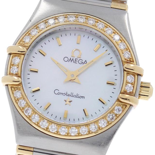 オメガ OMEGA 1367.70 コンステレーション ミニ ダイヤベゼル クォーツ レディース _933608