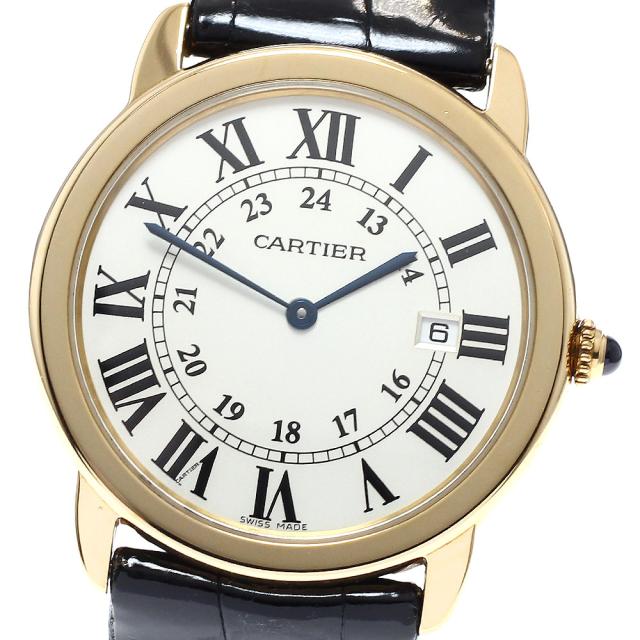 カルティエ CARTIER W6700455 ロンド ソロ LM K18YG デイト クォーツ メンズ _960384 231,660円