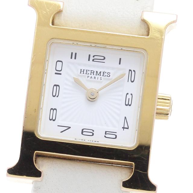エルメス HERMES HH1.101 Hウォッチ ミニ クォーツ レディース 内箱付き_968648