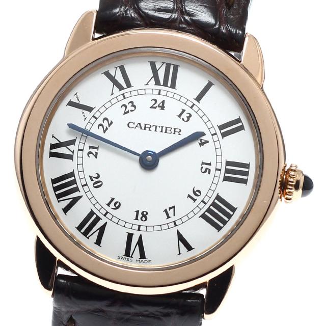 カルティエ CARTIER W6701007 ロンドソロ K18PG クォーツ レディース 保証書付き_966320