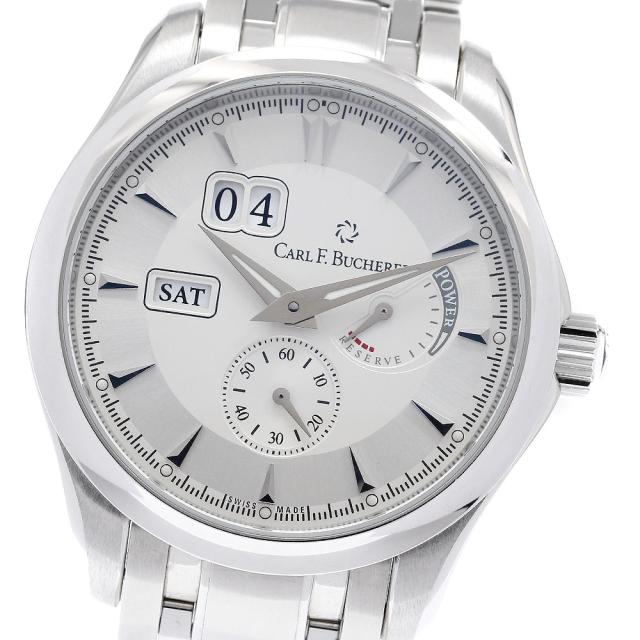 カール F.ブヘラ CARL F.BUCHERER 00.10912.08.13.21 マネロ デイデイト パワーリザーブ 自動巻き メンズ 美品 保証書付き_969029