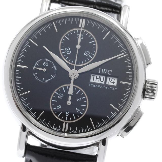 IWC IWC SCHAFFHAUSEN IW378303 ポートフィノ クロノグラフ デイデイト 自動巻き メンズ 保証書付き_970854