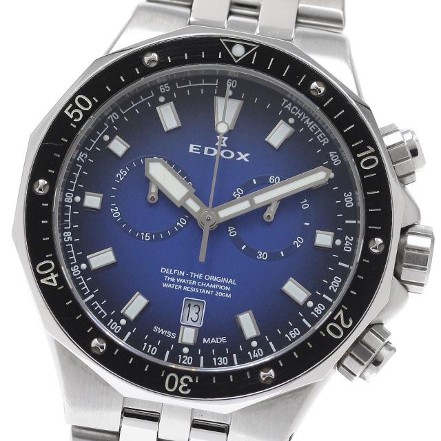 エドックス EDOX 10109 デルフィン オリジナル クロノグラフ デイト クォーツ メンズ 良品 保証書付き_957322 40,612円