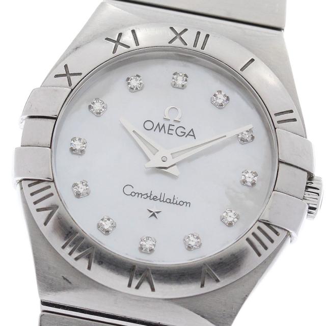 オメガ OMEGA 123.10.27.60.55.001 コンステレーション ブラッシュ 12Pダイヤモンド クォーツ レディース _972795