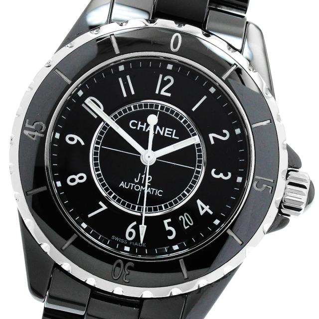 シャネル CHANEL H0685 J12 黒セラミック 38MM デイト 自動巻き メンズ 保証書付き_967681