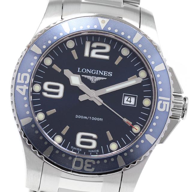 ロンジン LONGINES L3.640.4.96.6 ハイドロ コンクエスト デイト クォーツ メンズ 保証書付き_964970