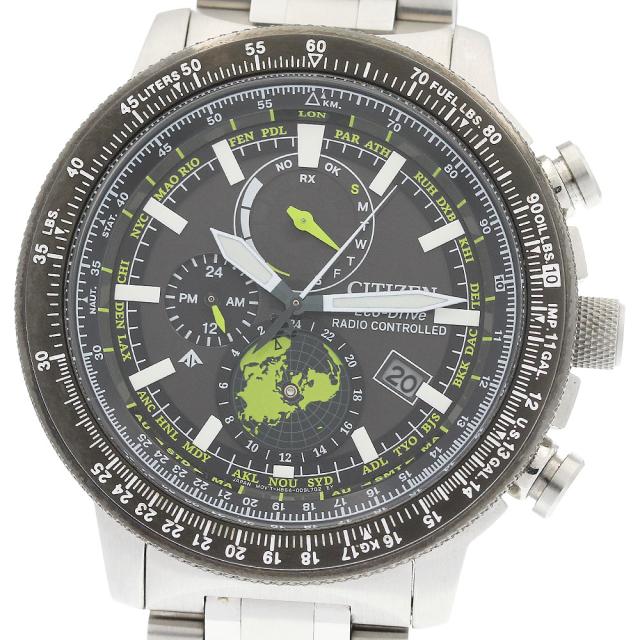 シチズン CITIZEN H864-006M001/BY3006-53E プロマスター スカイシリーズ ジオ・トレッカー ソーラー電波 メンズ 極美品 箱付き_978101