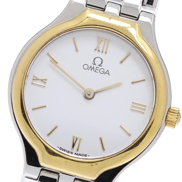 オメガ OMEGA デビル シンボル YGベゼル クォーツ レディース _979902