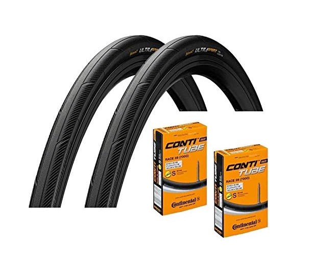 Continental(コンチネンタル) タイヤとチューブ2本セット UltraSport3 ウルトラスポーツ3 [並行輸入品] (700x23C-仏式60mm) 輸入品【新品】の通販は 6,970円