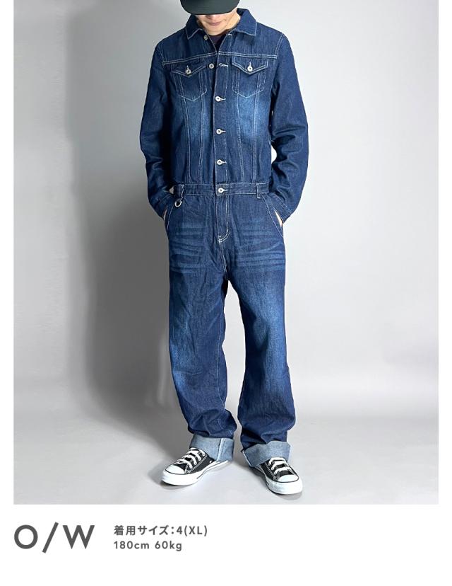 ツナギ デニム メンズ おしゃれ 作業服 作業着 ワークウェア