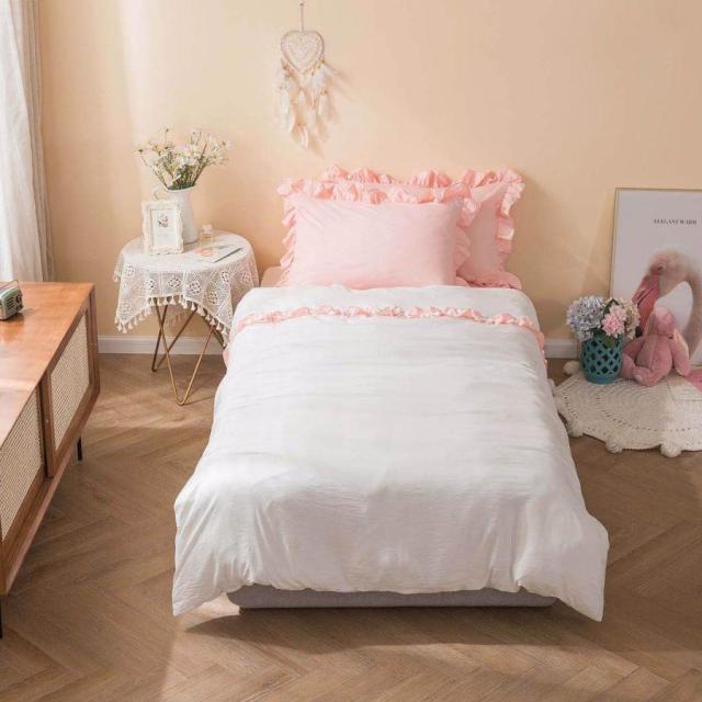 寝具 カバー セット ピンク レース フランネル なめらか 肌触り B5の通販は 10,560円